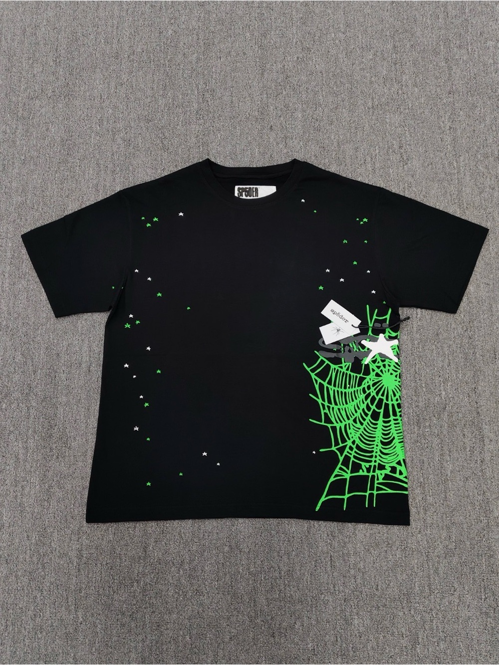 Sp5der Black Heavy Web SS Tee